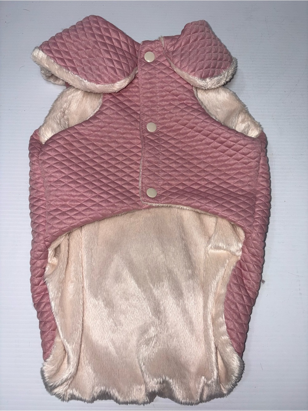 Plush Quilted Pink Dog Vest Jacket